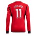 Billige Manchester United Rasmus Hojlund #11 Hjemmebane Fodboldtrøjer 2023-24 Langærmet